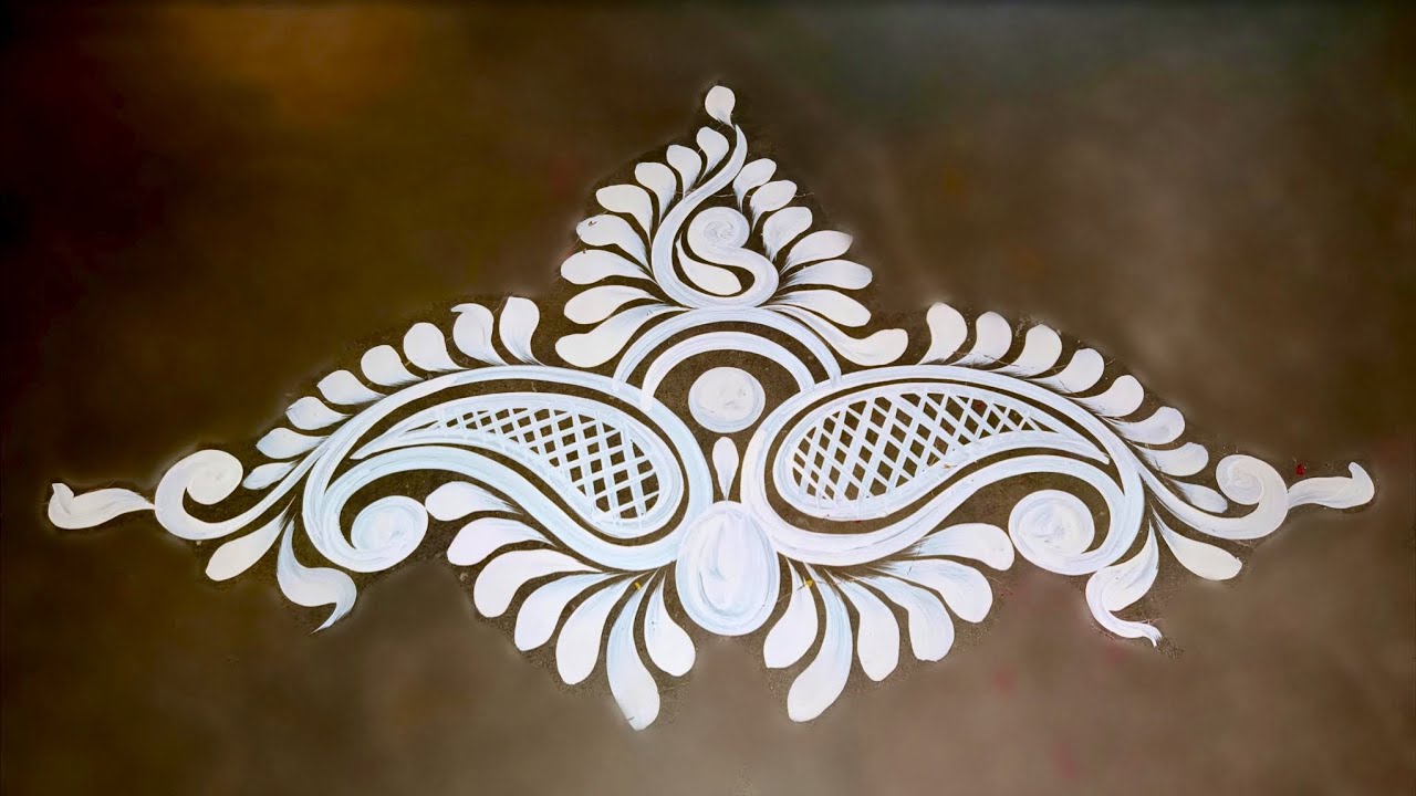 Easy and Simple Door Alpona Design/Latest Alpana Design 2026