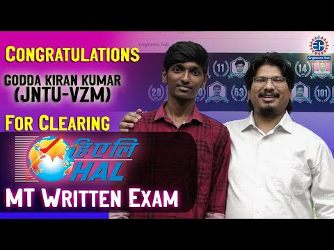 Congratulations || GODDU KIRAN KUMAR (JNTU-VZM) || HAL MT Written Exam