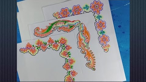 Border and corner design for students project khata.practical khata design.subrata art