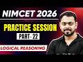 NIMCET 2026 Practice Session Day 22  | Logical Reasoning | NIMCET 2026 | PW NIMCET #pwnimcet