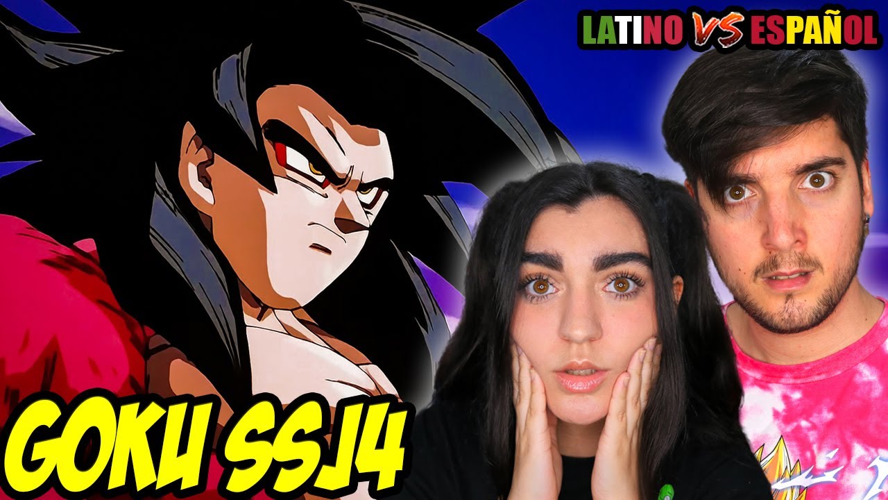 ESPAÑOLES REACCIONAN A DRAGON BALL LATINO VS ESPAÑOL |💥GOKU SE TRANSFORMA EN SSJ4💥🐲DRAGON BALL GT🐲