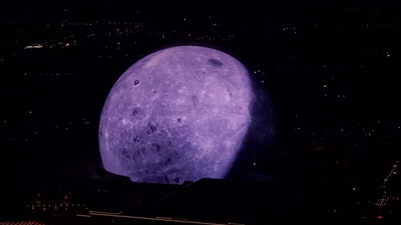 MSG Sphere moon effect Las Vegas - YouTube