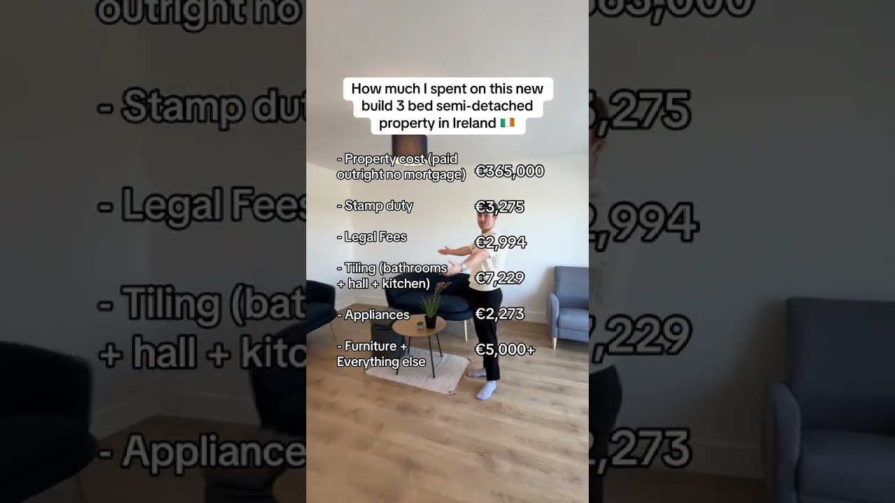 How much I spent on this new build 3 bed semi-detached property in Ireland 🇮🇪