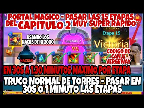 PORTAL MAGICO - PASAR LAS 15 ETAPAS DEL CAPITULO 2 MUY SUPER RAPIDO - TRUCO NORMAL - LORDS MOBILE ES