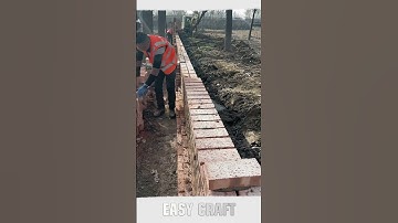 External solid brick wall laying process #goodtool #short #viral