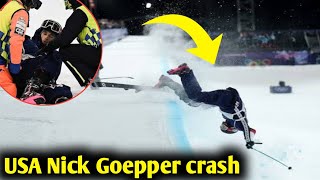 USA’s Nick Goepper Takes a Tumble After Big Halfpipe Jump | Winter Olympics 2026‎@Briefalart