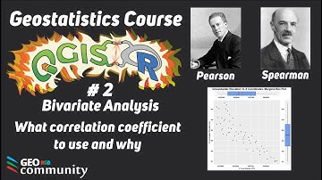 💎 02  Pearson and Spearman Correlation. Bivariate analysis with R and QGIS.