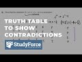 Statement Contradictions | Using a Truth Table