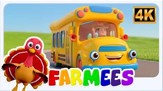 2층 버스의 바퀴 | 아이들을 위한 재미있는 애니메이션 영상! - Farmees