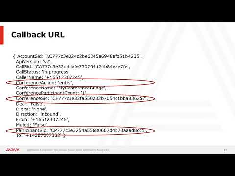 Avaya OneCloud CpaaS for Developers: Conference Calls
