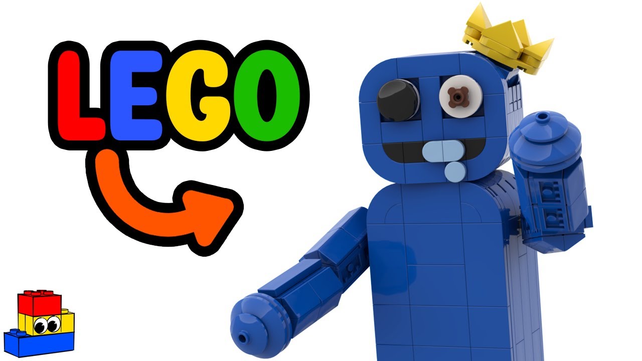 LEGO + ROBLOX] Making a big Blue Rainbow Friend! 