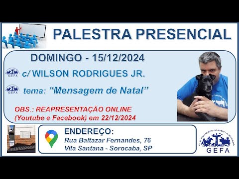 Assista: Palestra Presencial - c/ WILSON RODRIGUES JR. (15/12/2024)