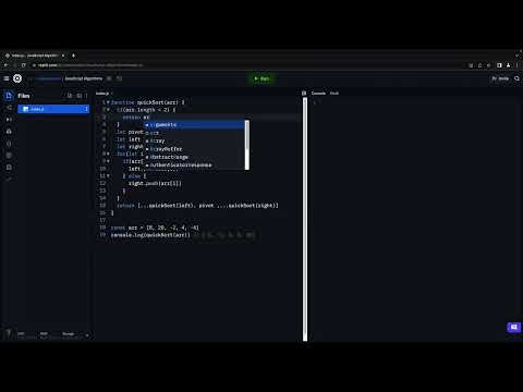 Quicksort Algorithm in JavaScript