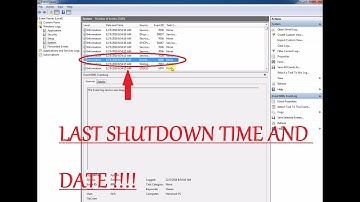 How to find out  last shutdown time of PC