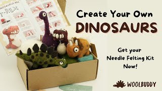 Woolbuddy Dino Needle Felting kit unboxing