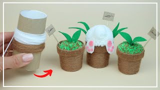 Милый Весенний Декор для Вашего Дома 🌱 Легкая поделка из ниток и втулки ❤ Cute pompom craft