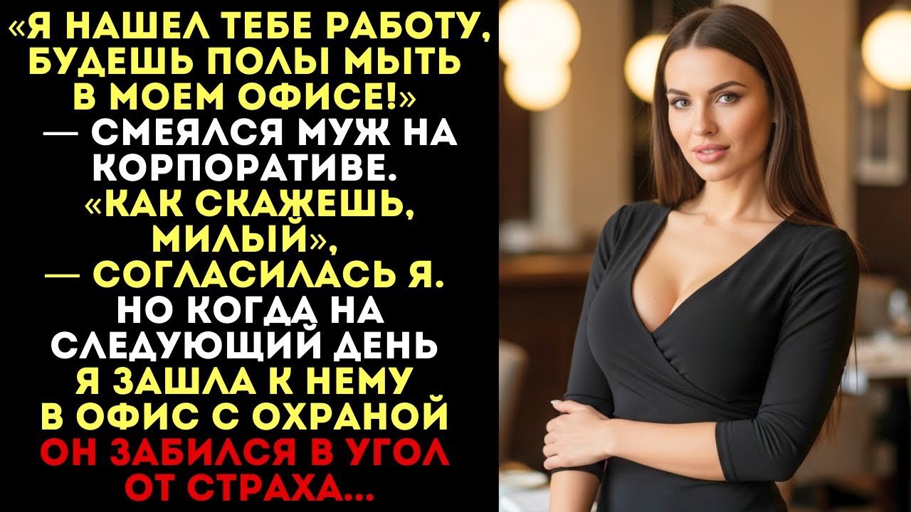 «Будешь мыть полы!» — смеялся муж. Я согласилась. Но на следующий день я зашла в офис с охраной...
