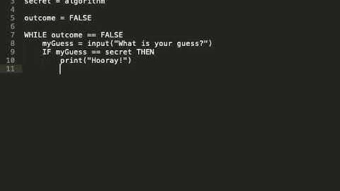 Pseudocode simple While loop