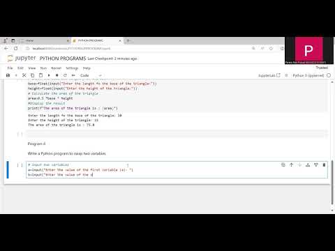 4. Write a python program to swap two variables.