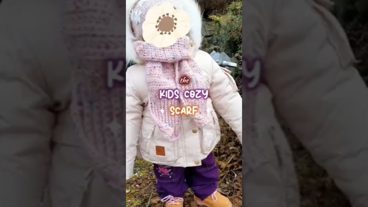 Tutorial for the Cozy Scarf for Kids is out now! 🥰💜 