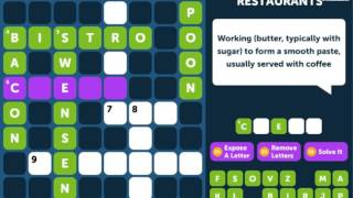 Crossword Quiz RESTAURANTS Level 9 - Walkthrough
