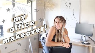 HOME OFFICE MAKEOVER! turning the spare room into an office! (room transformation / room makeover!)