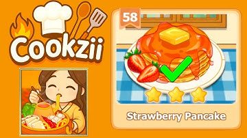 Cookzii cozy cooking level 58 solution walkthrough ( strawberry pancake ) 