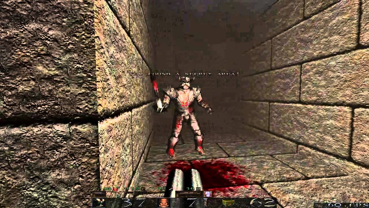 Quake 1 HD in 2013 (DarkPlaces Epsilon Ultra) - E4M5 100% Walkthrough (with all secrets)