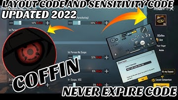 COFFIN NEW SENSITIVITY CODE 2022 | COFFIN CONTROL CODE | COFFIN SENSITIVITY SETTINGS  PUBG MOBILE