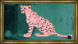 Pink Cheetah Minimalist Wildlife Wall Art screenshot 3