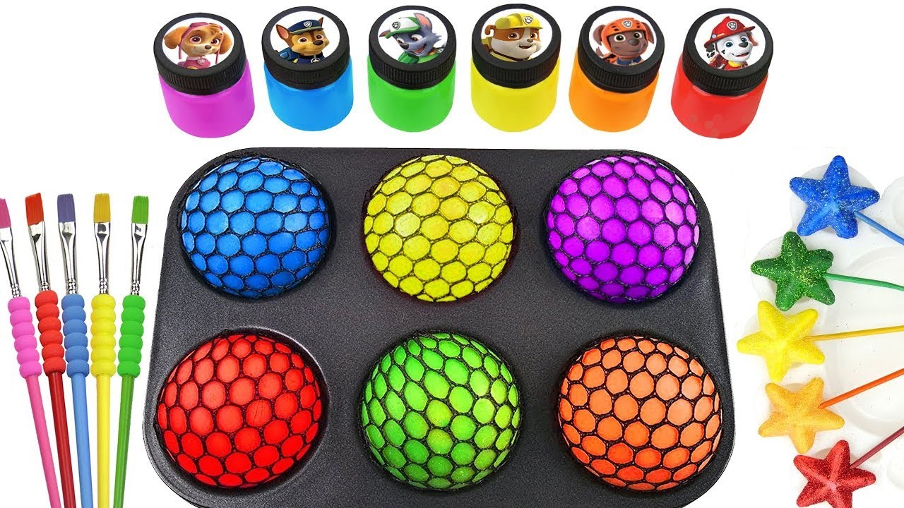 Satisfying ASMR Video l Making Stress Rainbow Balls INTO Magic Colored