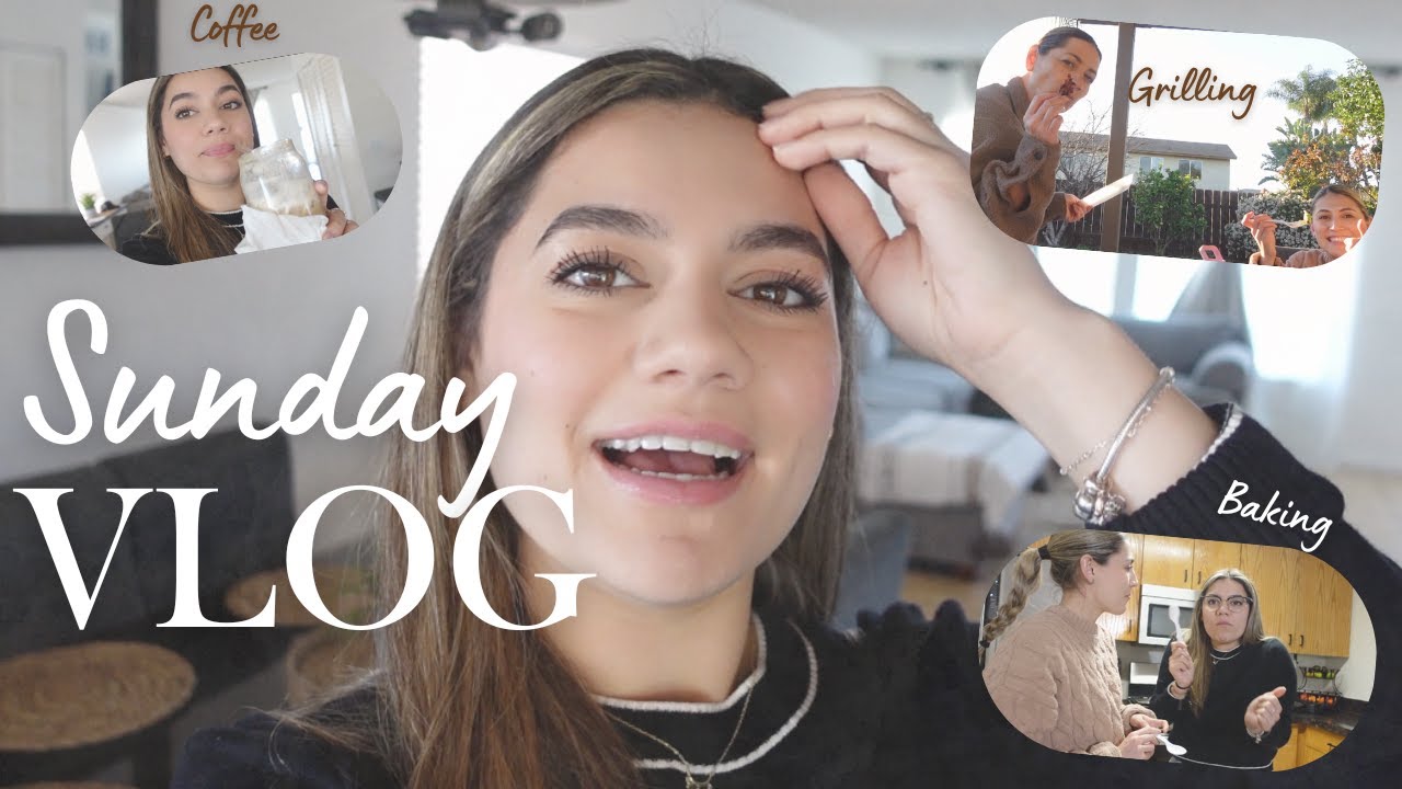 my SUNDAY VLOG | trying new coffee, baking, grilling and NFL playoffs!