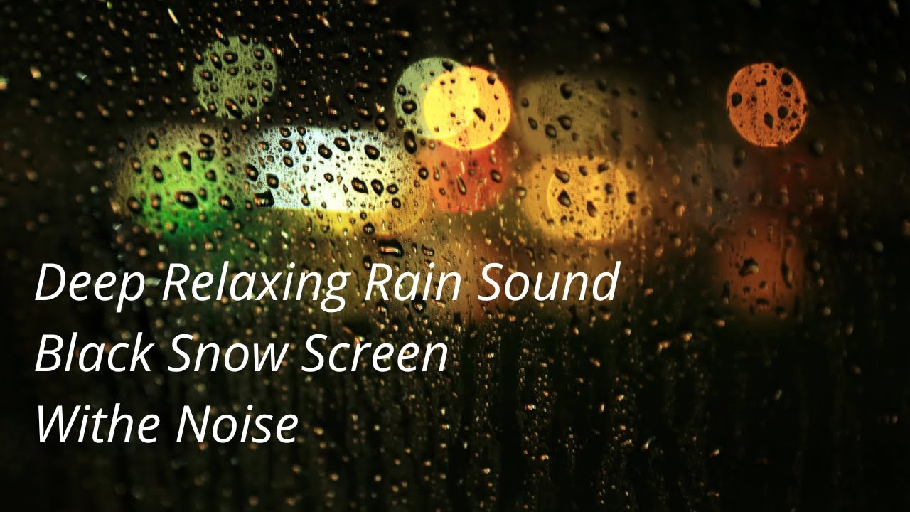 Soft Rain White Noise Dark Snow Screen | Sleep, Study, Focus, Meditation