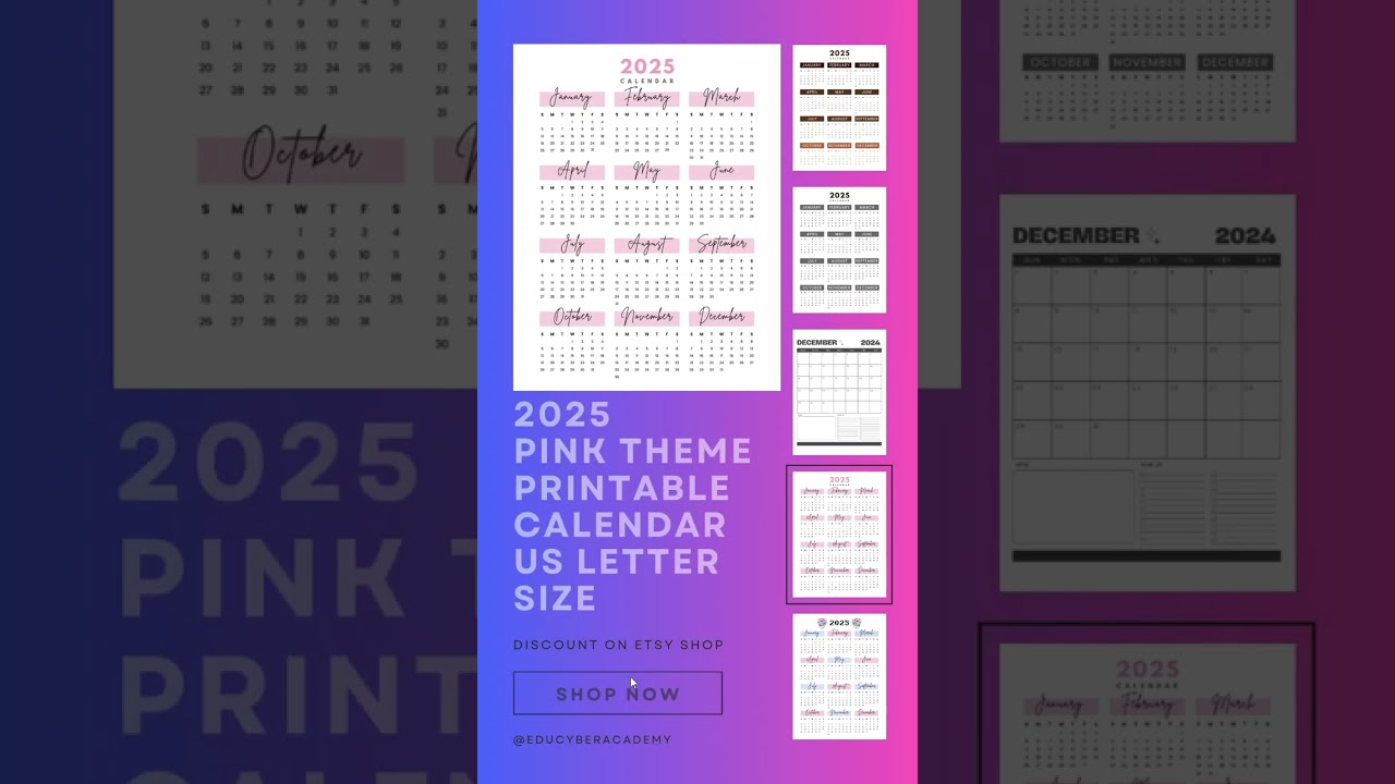 2025 Printable Calendars
