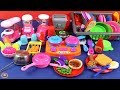 Toy Kitchen Velcro Fruits Vegetables Pretend Cooking Breakfast Egg Bread Beans Pizza Juice Toys