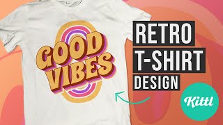 How To Easily Design A Retro Lettering T-Shirt Design For Free