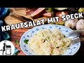 Krautsalat mit Speckwürfel und Kümmel