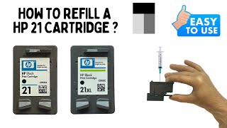 How to refill a HP 21 &amp; HP 21xl Black ink cartridge