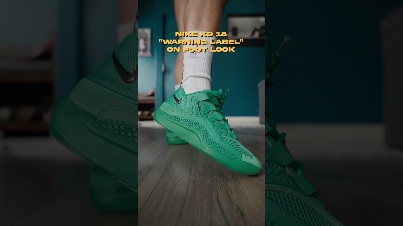 Кроссовки Nike KD 18 “Warning Label” на ногах! 🔥 