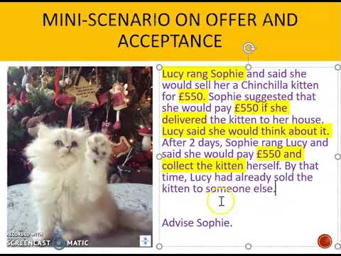 How to apply offer and acceptance in contract law