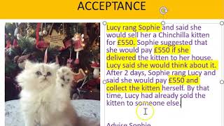 How to apply offer and acceptance in contract law