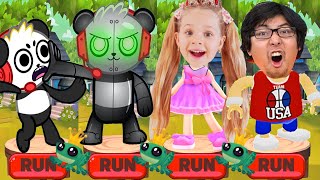 Tag with Ryan vs Love Diana Pet Dash - Kaji Ryan vs Diana vs Spy Robo Combo - Run Gameplay screenshot 4