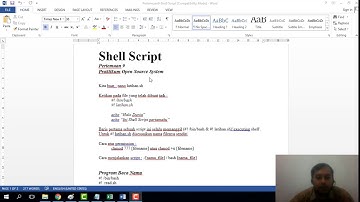Praktikum Open Source System Pertemuan 7 : "Shell Script"