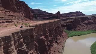 Shafer Trail Moab DJI mini 3 drone footage of the Colorado River