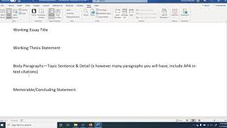 Week 9, Video 3, Outline Assignment Instructions