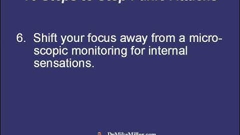16 Steps to Stop Panic Attacks - Part 1