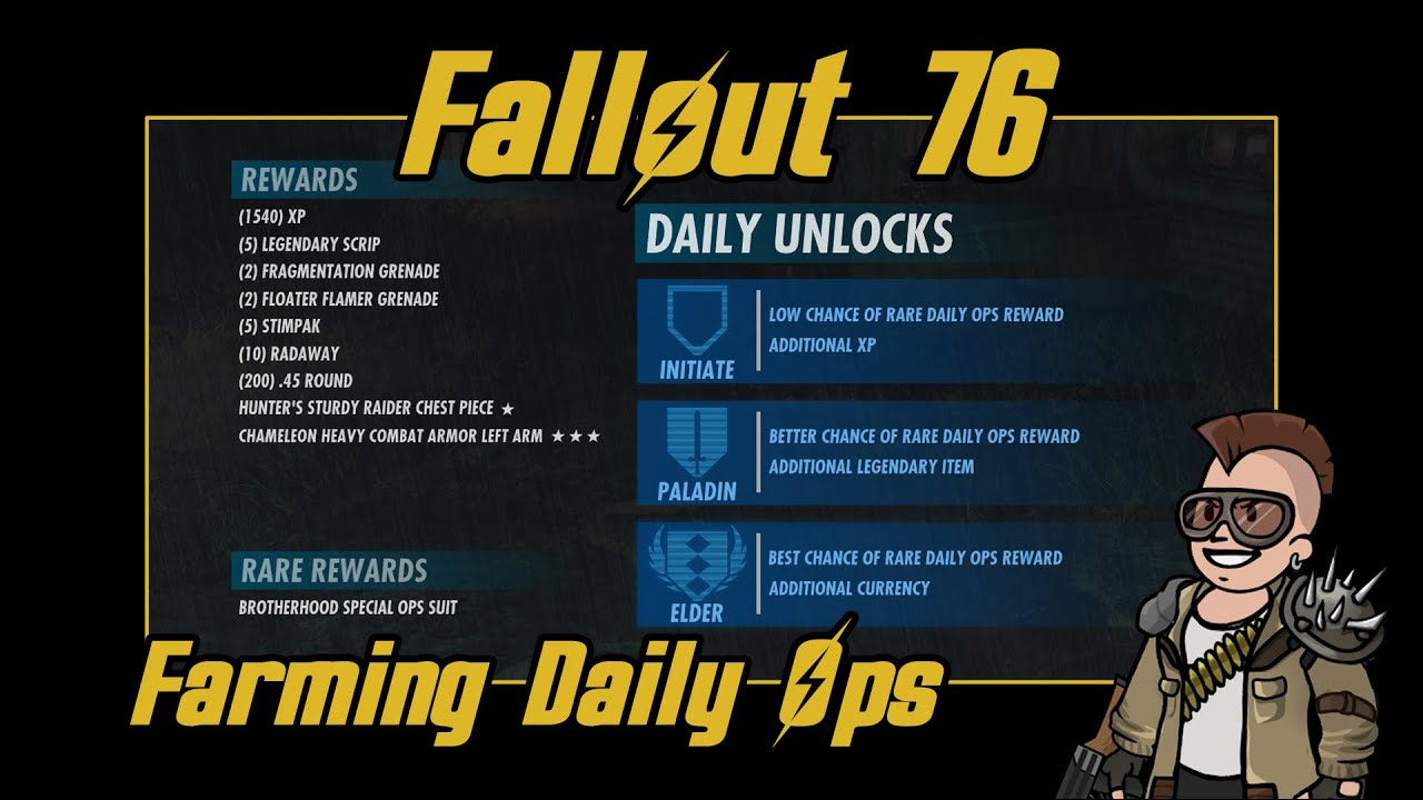 Fallout 76 Is daily ops worth farming? 10 Elder rank solo results