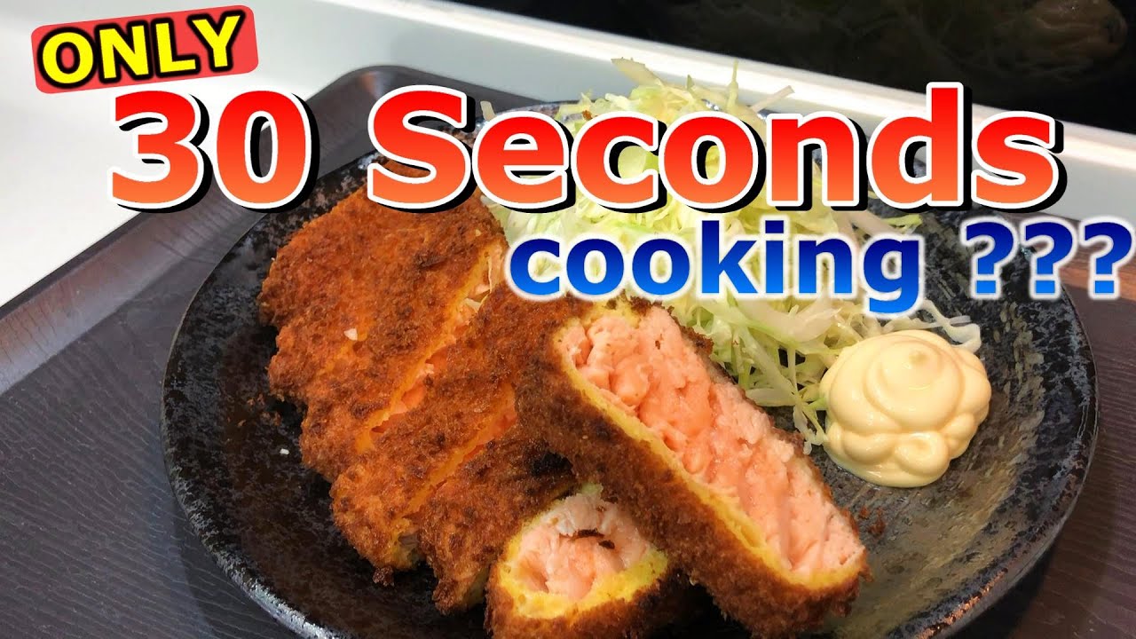 Crispy Salmon Katsu just 30 Seconds Cooking and ready to Eat【Recipe