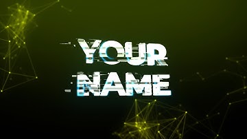 FREE 3D Intro #27 | Plexus Glitch Logo/Name Reveal | The Best Intro Templates Ever