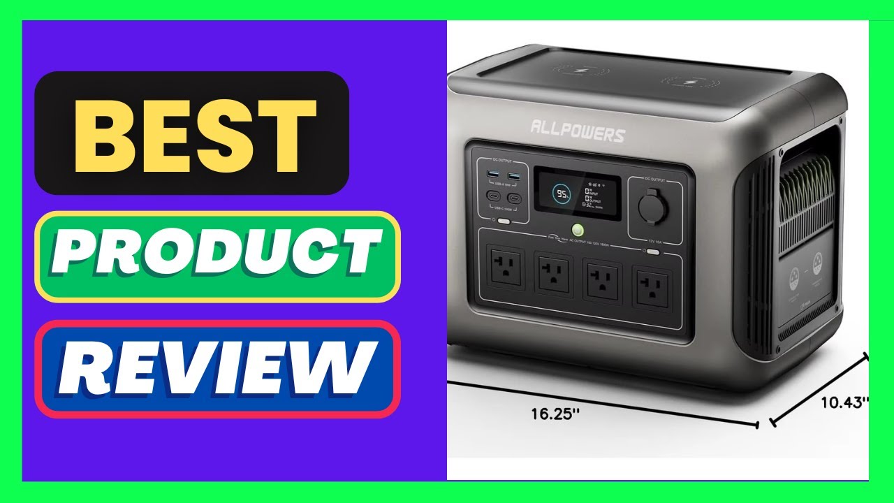 ALLPOWERS R1500 LITE Portable Power Station 1056Wh LiFePO4 Solar